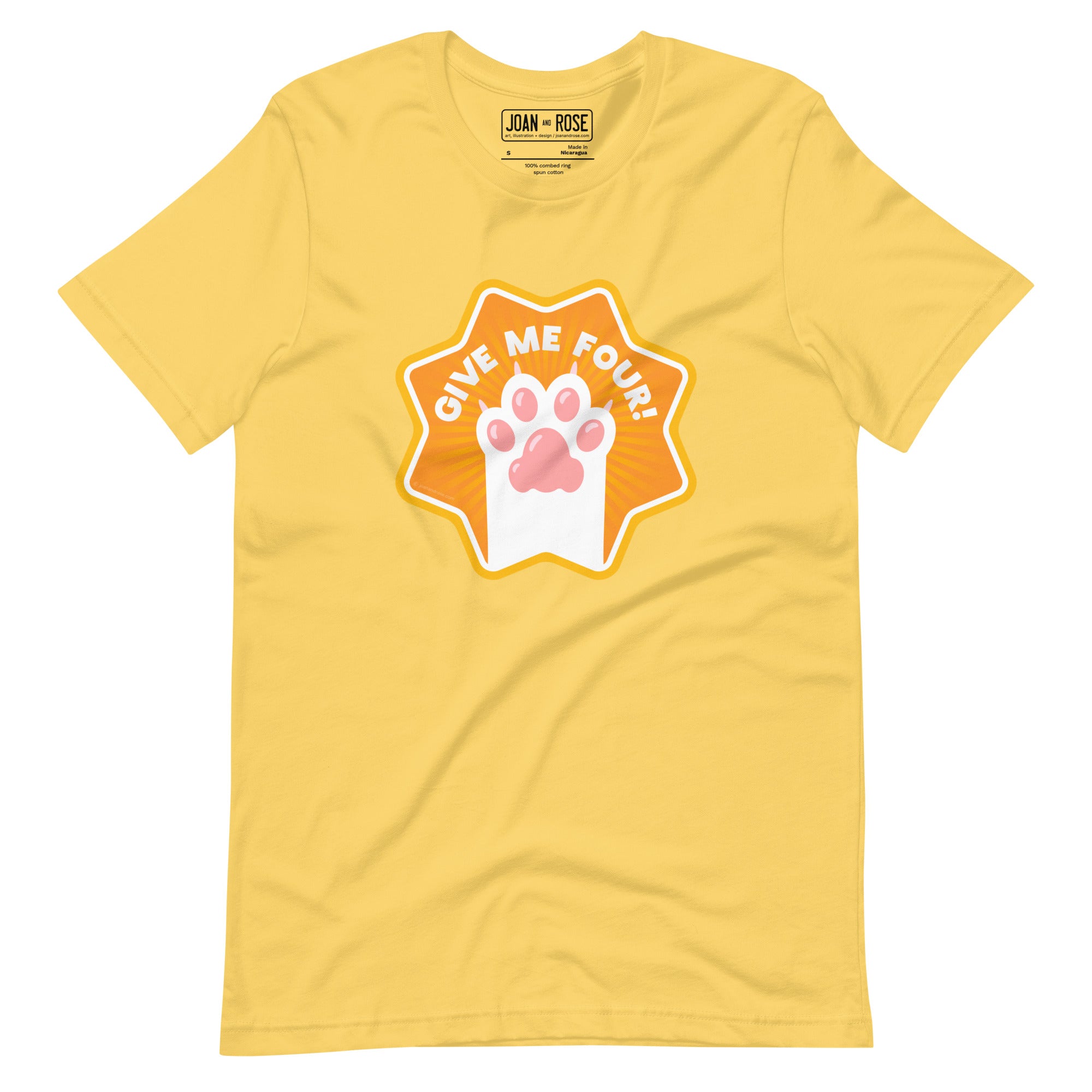 Give me four! White cat, Unisex T-shirt